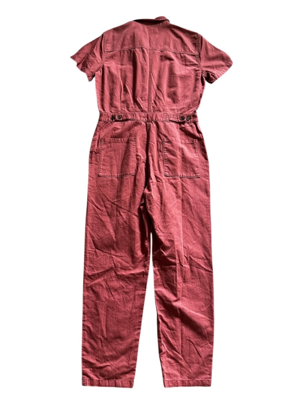 Outerknown S.E.A. Jumpsuit Mineral Red Women's Size Small Short Sleeve NWT - Picture 7 of 8